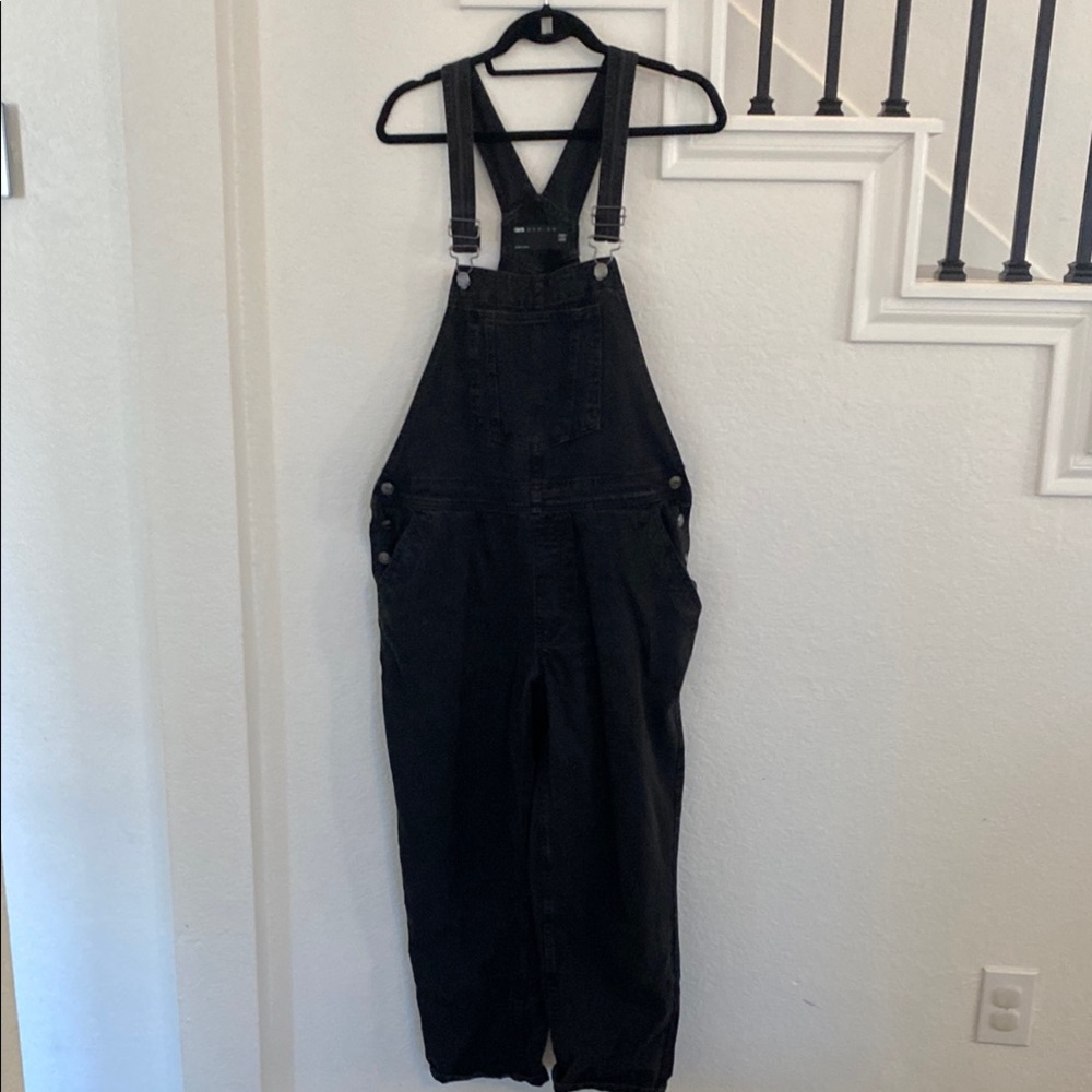 Black Denim Overalls women curvy size US 12 asos design